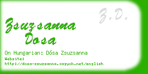 zsuzsanna dosa business card