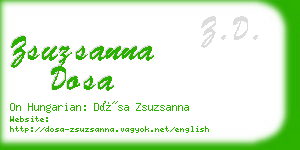 zsuzsanna dosa business card